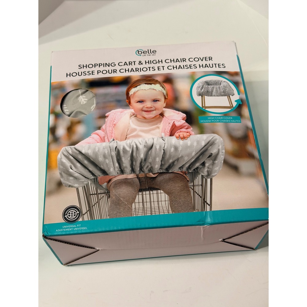 Belle On The Go Shopping Cart and High Chair Cover‎ Gray Arrow Universal Fit NEW